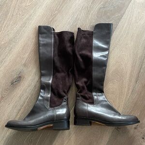 Cole Haan Over the Knee Brown Heeled Riding Boots Whitney